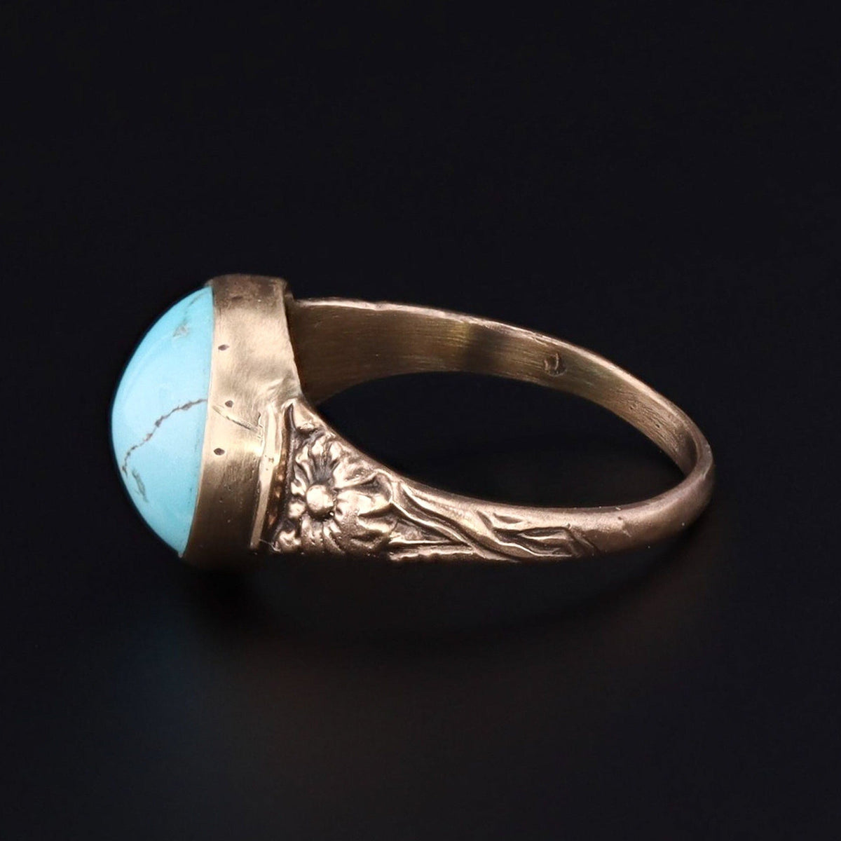Turquoise Ring | 14k Gold Ring - Trademark Antiques
