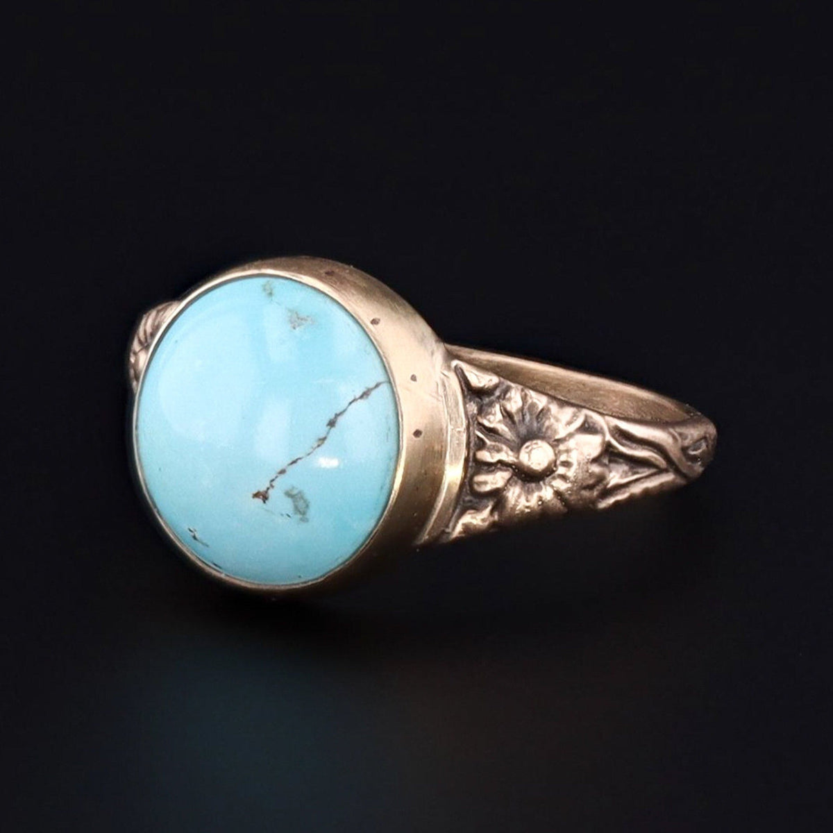 Turquoise Ring | 14k Gold Ring - Trademark Antiques