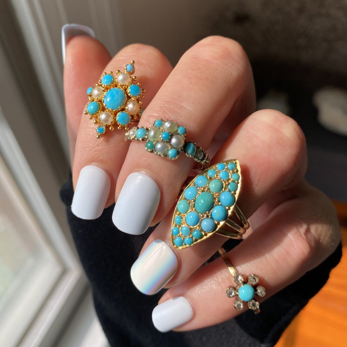 Turquoise Ring | Antique Turquoise Ring - Trademark Antiques