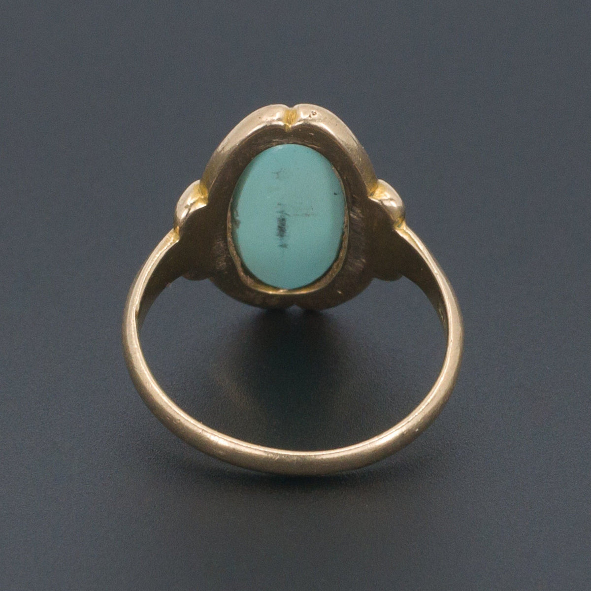 Turquoise Ring | Elongated Turquoise Ring - Trademark Antiques