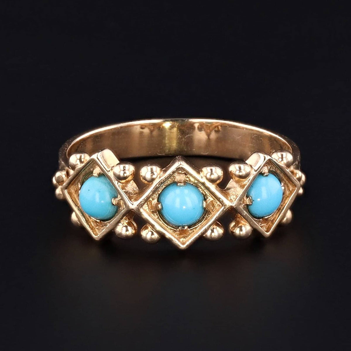 Turquoise Ring | Vintage Turquoise Ring - Trademark Antiques