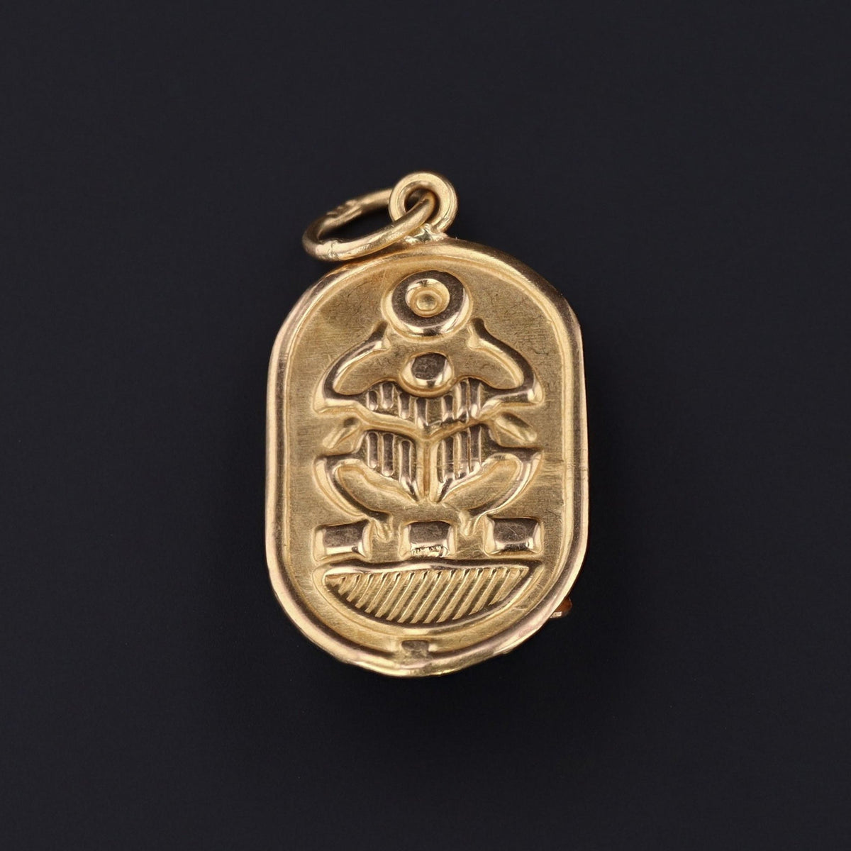 Turquoise Scarab Charm | 18k Gold Scarab Charm - Trademark Antiques