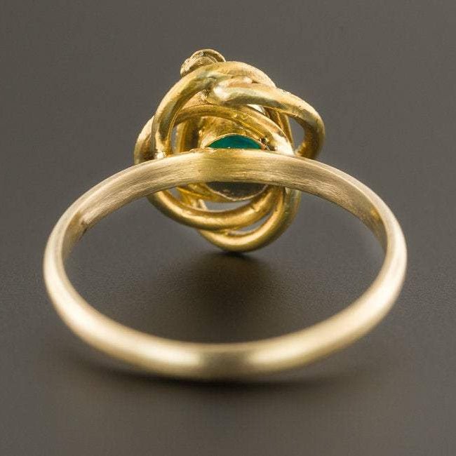 Turquoise Snake Ring | 14k Gold Snake Ring - Trademark Antiques
