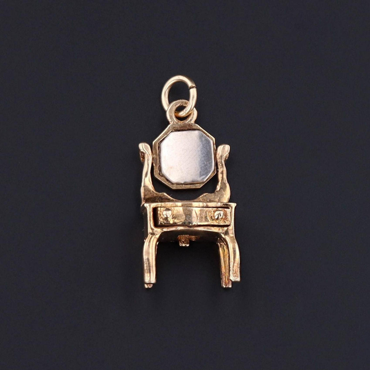 Vanity Table Charm | 14k Gold Charm - Trademark Antiques