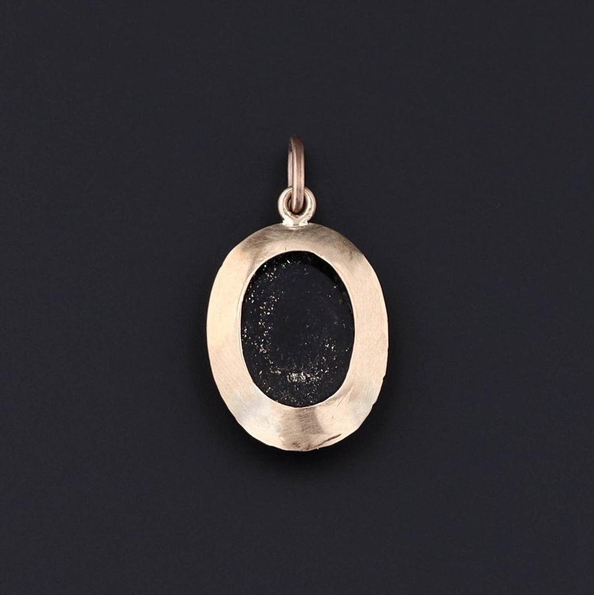 Victorian Carved Agate Mourning Conversion Charm of 9ct Gold - Trademark Antiques