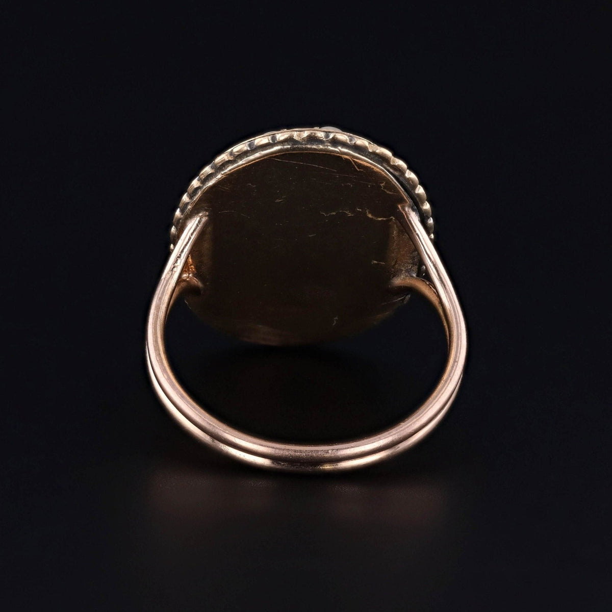 Victorian Enamel Cherub Ring of 18k Gold - Trademark Antiques