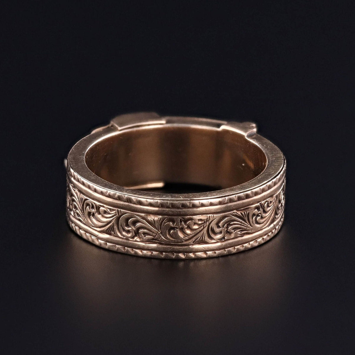 Victorian Hair Locket Ring of 12ct Gold - Trademark Antiques