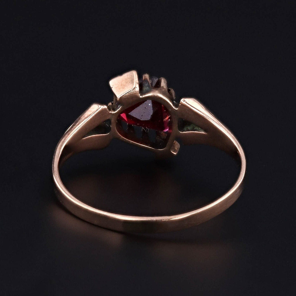 Victorian Heart Ring of 10k Gold - Trademark Antiques