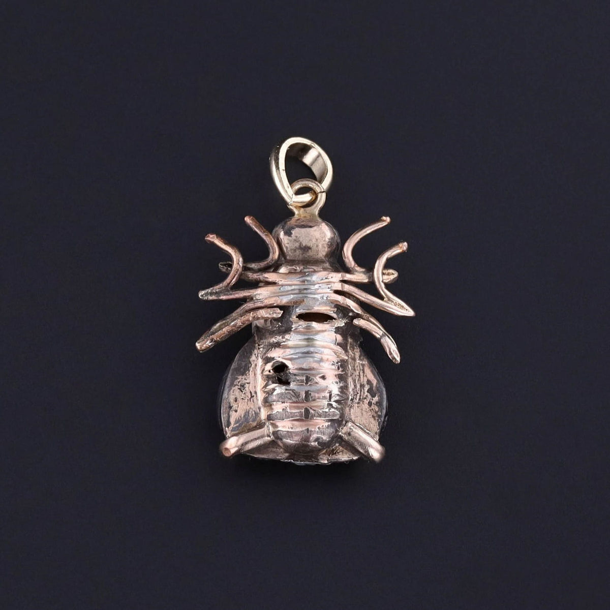 Victorian Leaded Glass Beetle Charm - Trademark Antiques