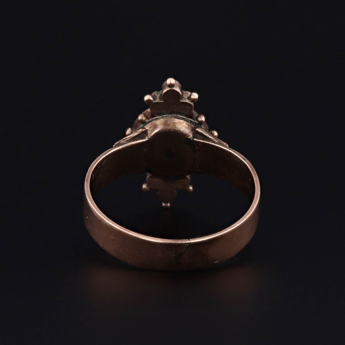 Victorian Ring | 10k Gold, Turquoise, Pearl &amp; Diamond Ring - Trademark Antiques