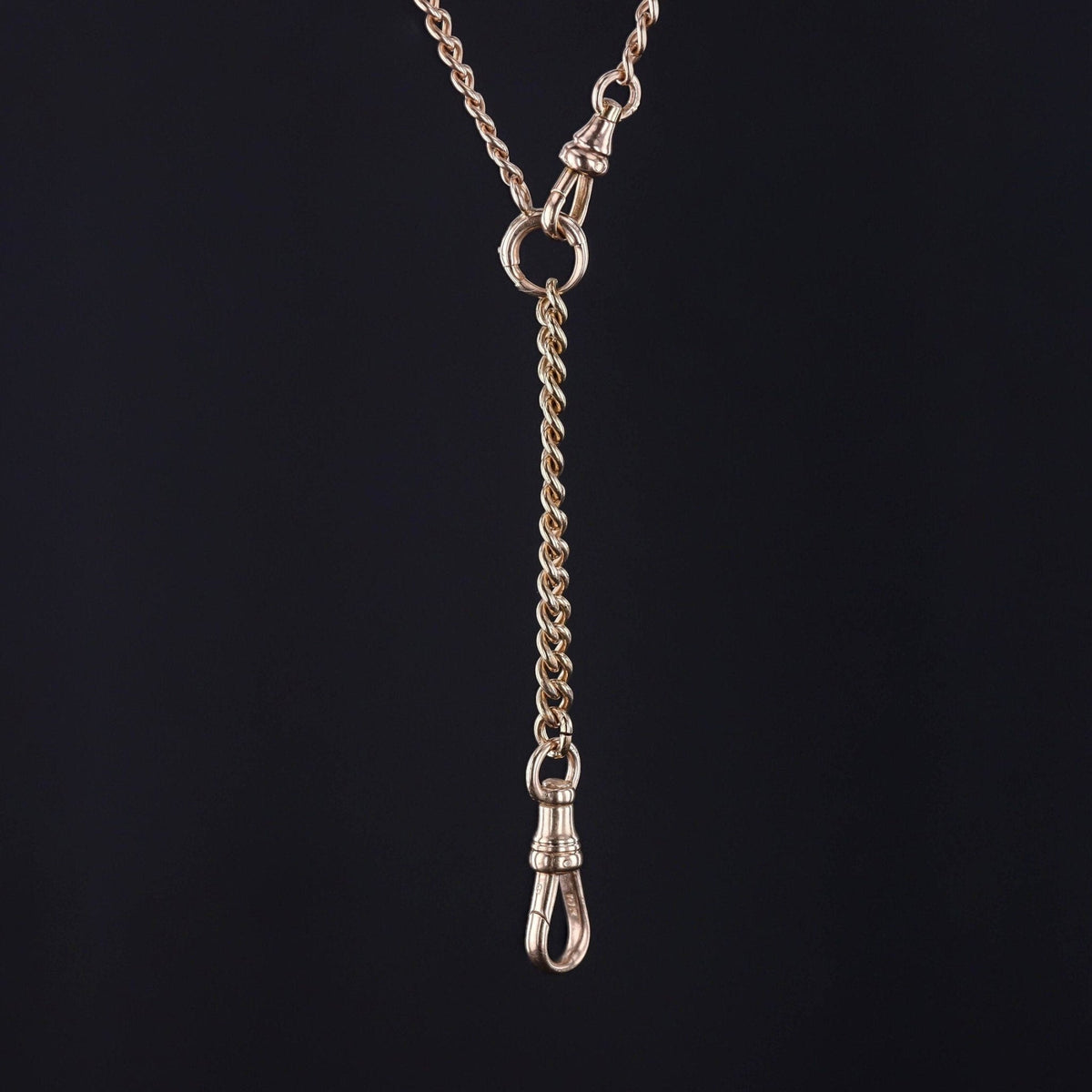 Victorian Watch Chain of 10k Rose Gold - Trademark Antiques