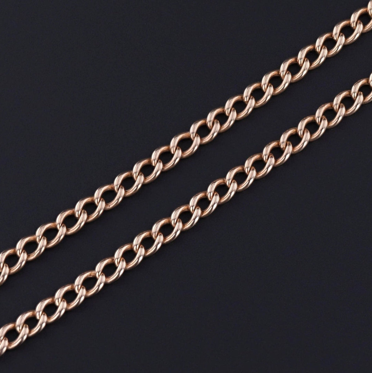Victorian Watch Chain of 10k Rose Gold - Trademark Antiques