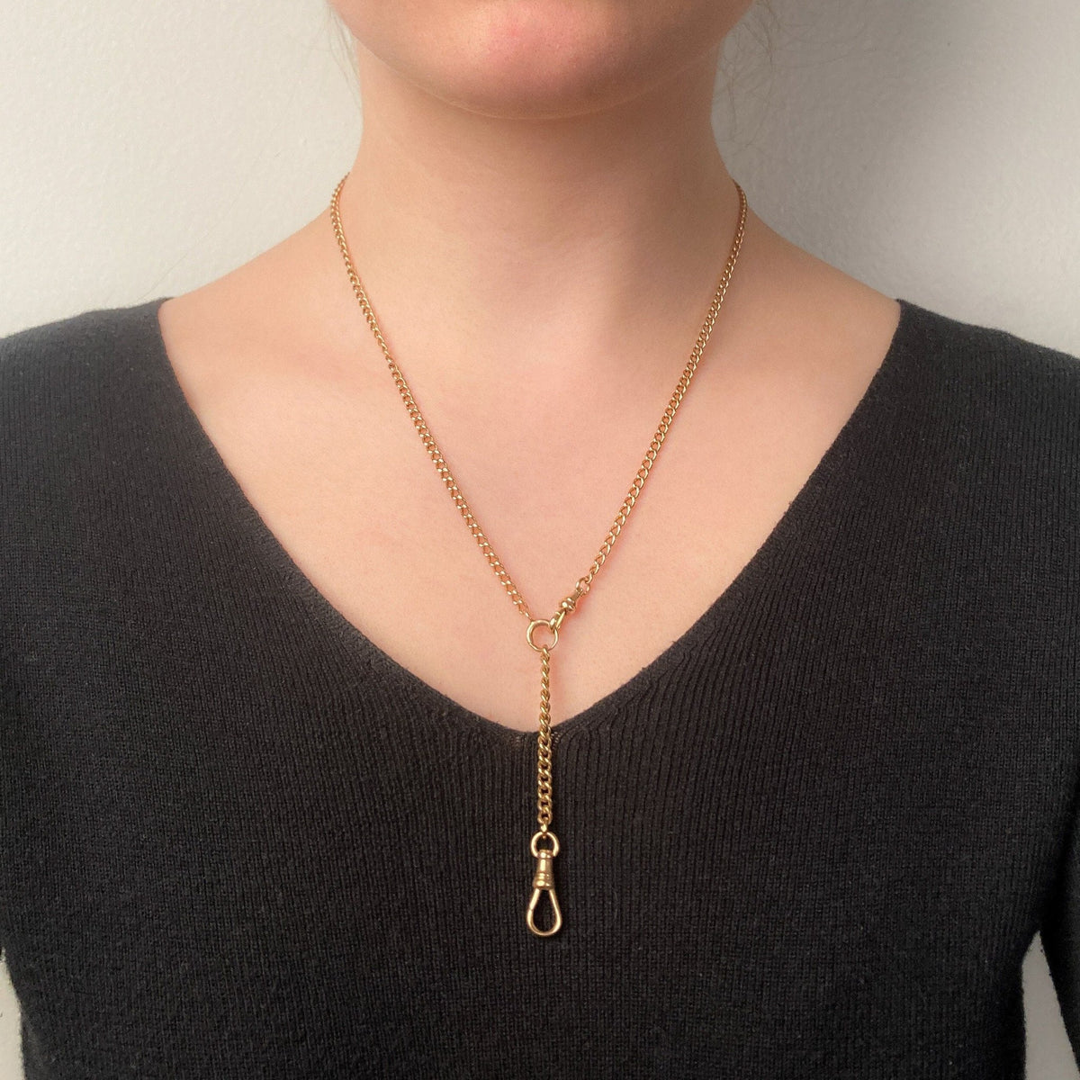 Victorian Watch Chain of 10k Rose Gold - Trademark Antiques