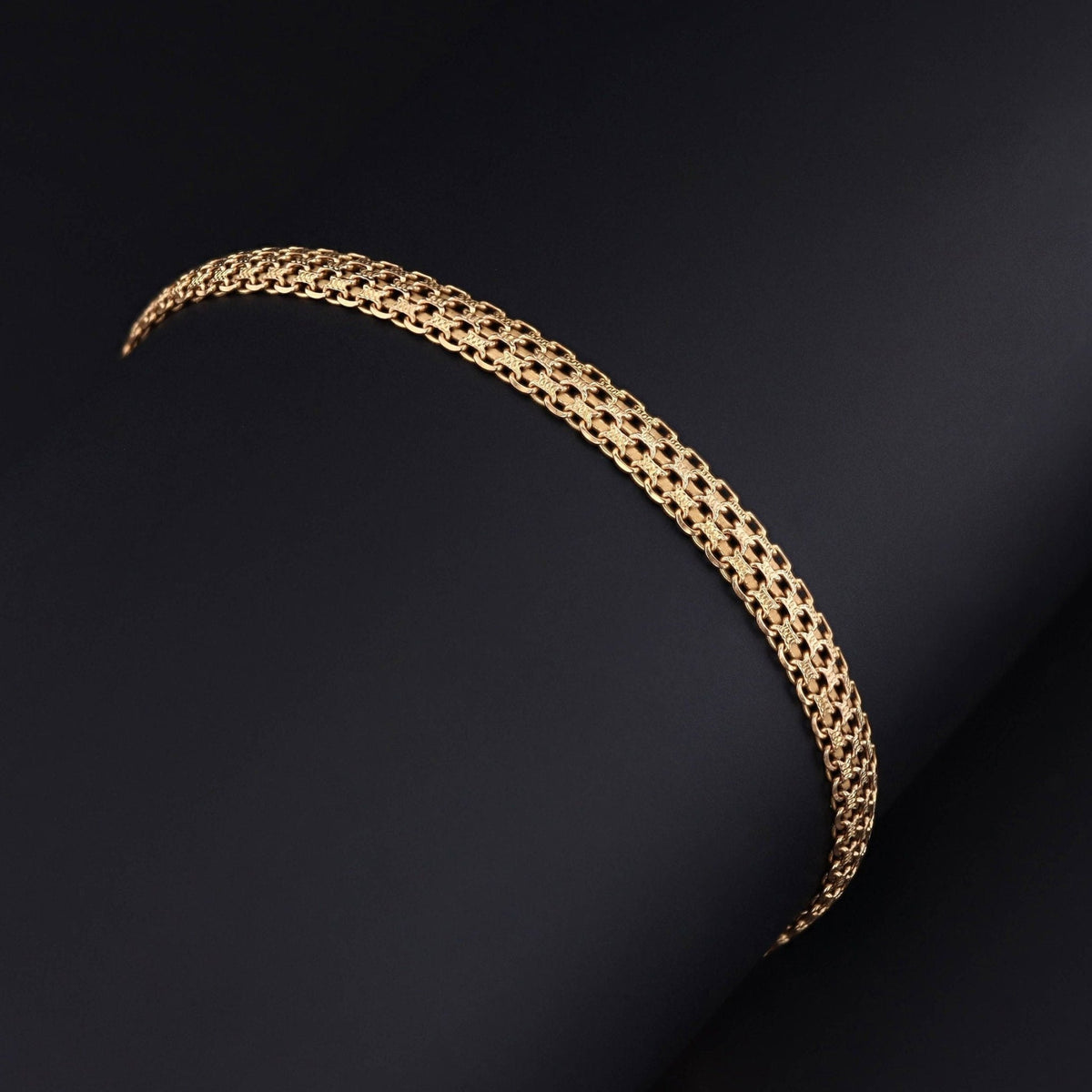 Vintage 14k Gold Bracelet circa 1980 - Trademark Antiques
