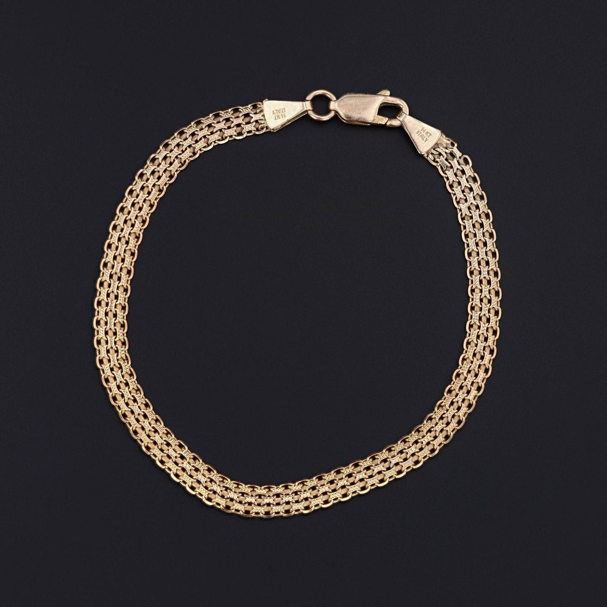 Vintage 14k Gold Bracelet circa 1980 - Trademark Antiques