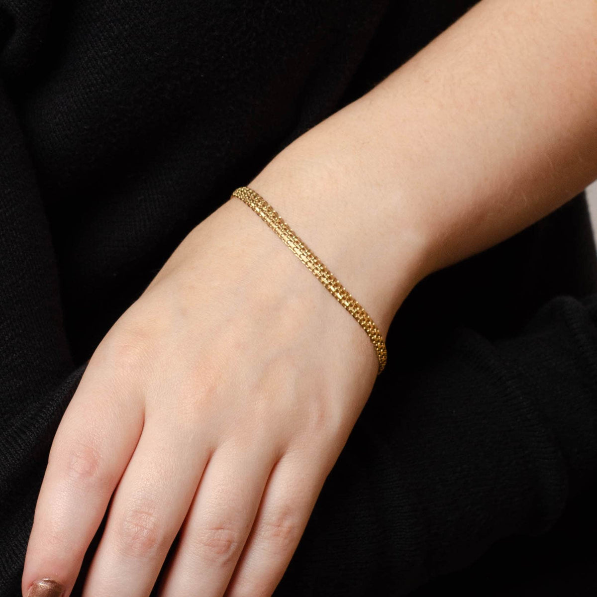 Vintage 14k Gold Bracelet circa 1980 - Trademark Antiques