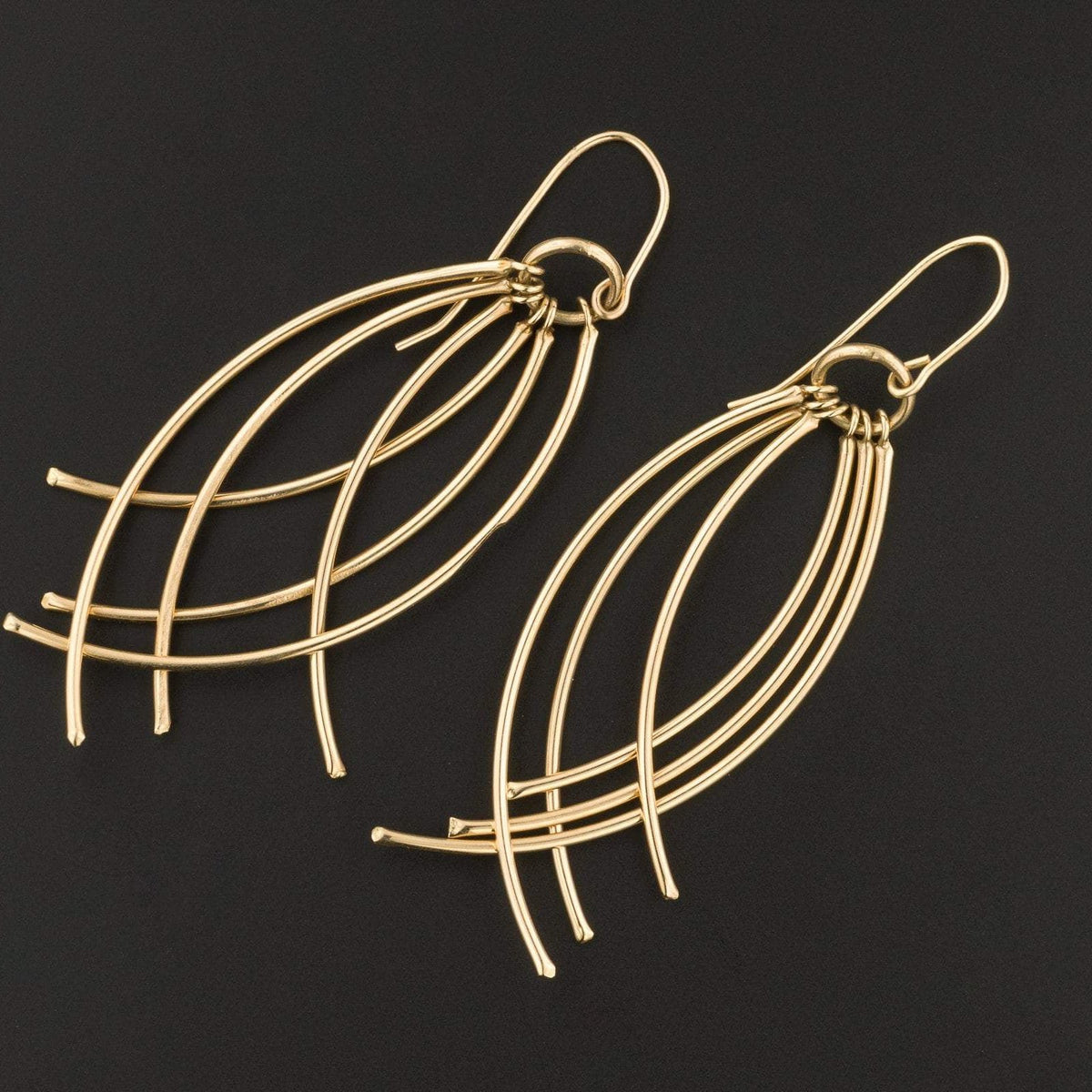 Vintage 14k Gold Earrings with Matching Pendant | 14k Earrings and Pendant - Trademark Antiques