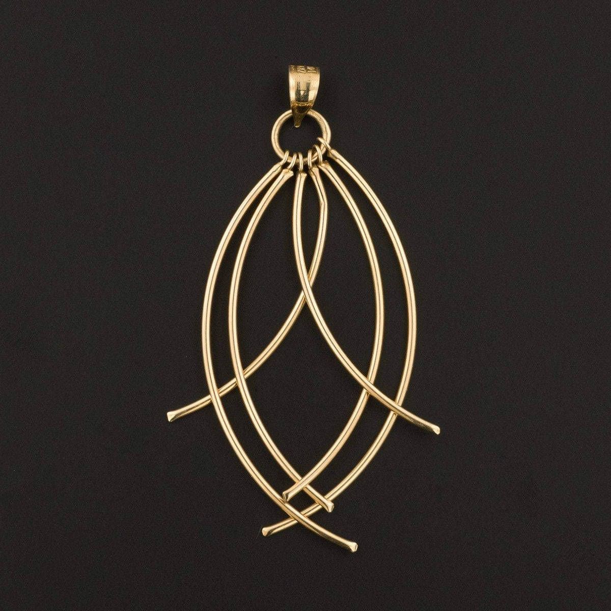 Vintage 14k Gold Earrings with Matching Pendant | 14k Earrings and Pendant - Trademark Antiques