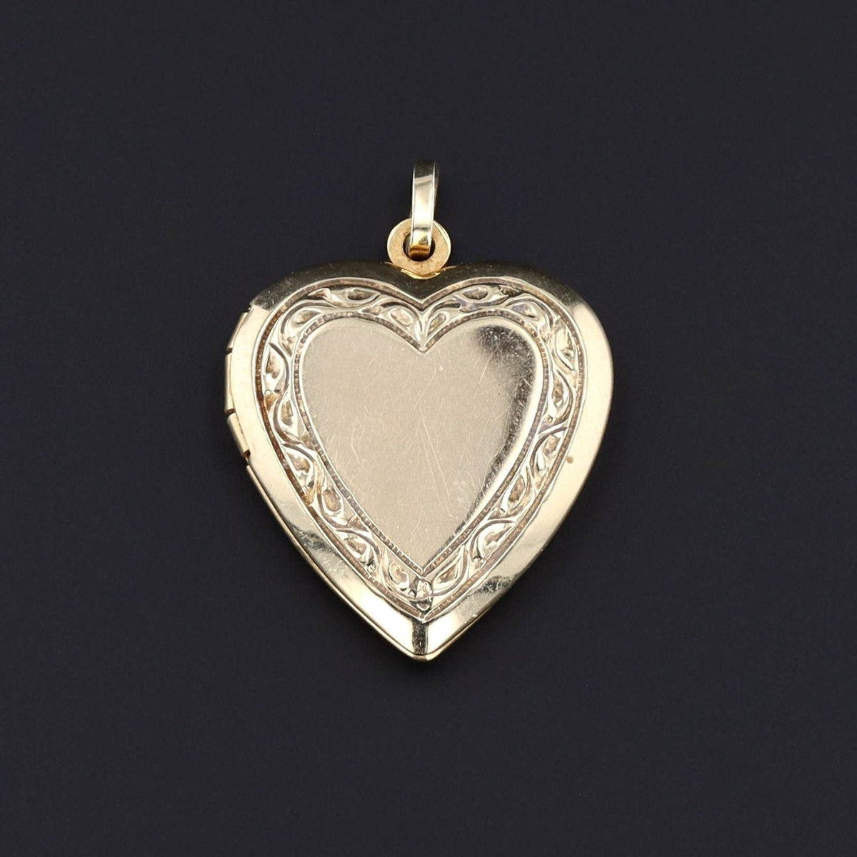 Vintage 14k Gold Flower Locket | 14k Gold Heart Locket - Trademark Antiques
