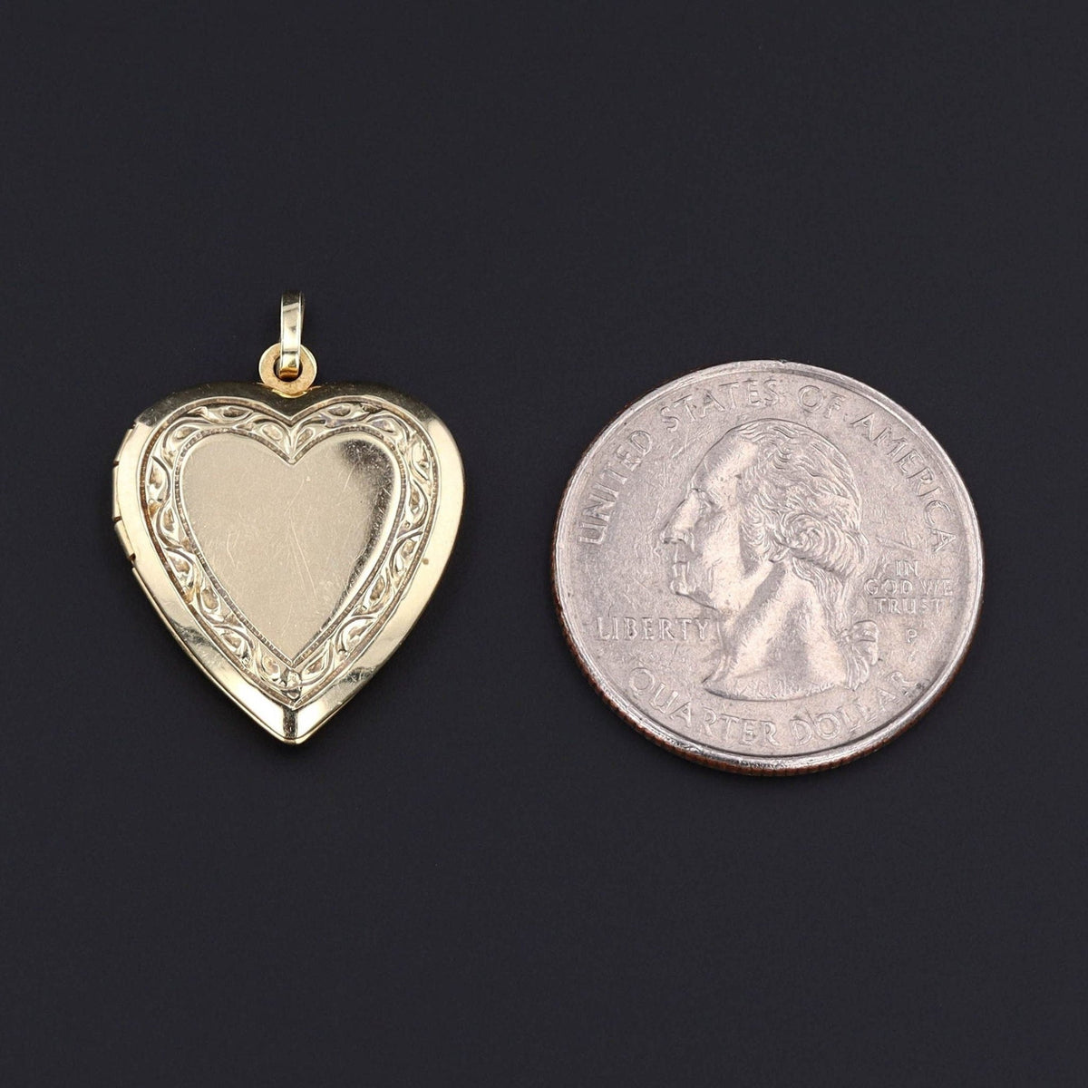 Vintage 14k Gold Flower Locket | 14k Gold Heart Locket - Trademark Antiques