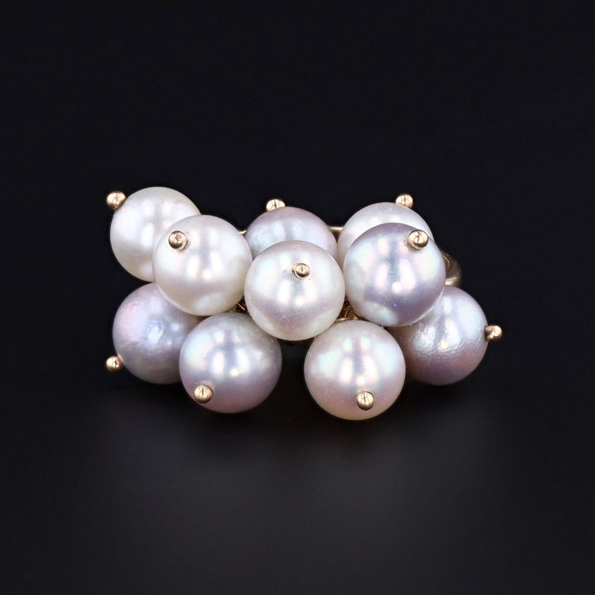 Vintage 14k Gold Pearl Ring | Akoya Pearl Ring - Trademark Antiques