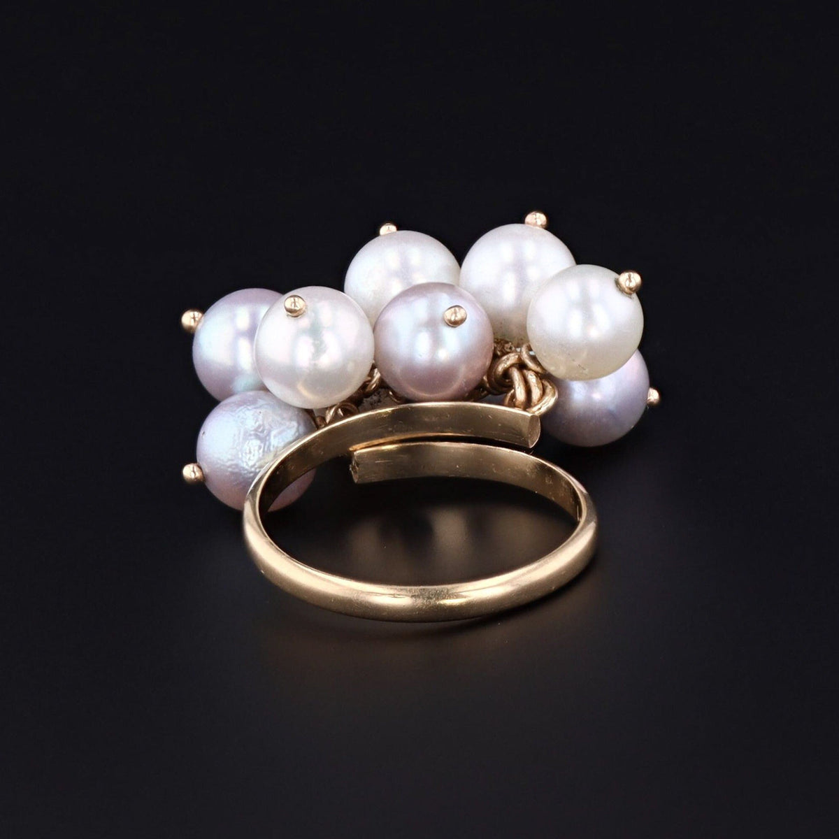 Vintage 14k Gold Pearl Ring | Akoya Pearl Ring - Trademark Antiques