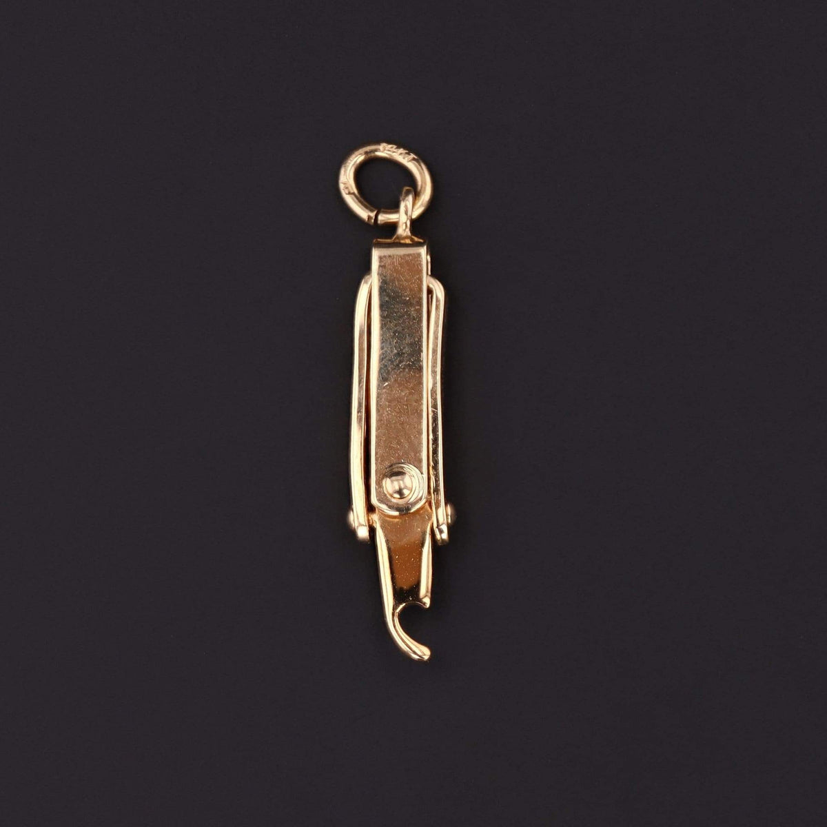 Vintage 14k Gold Pen Knife Charm | Moveable Charm - Trademark Antiques