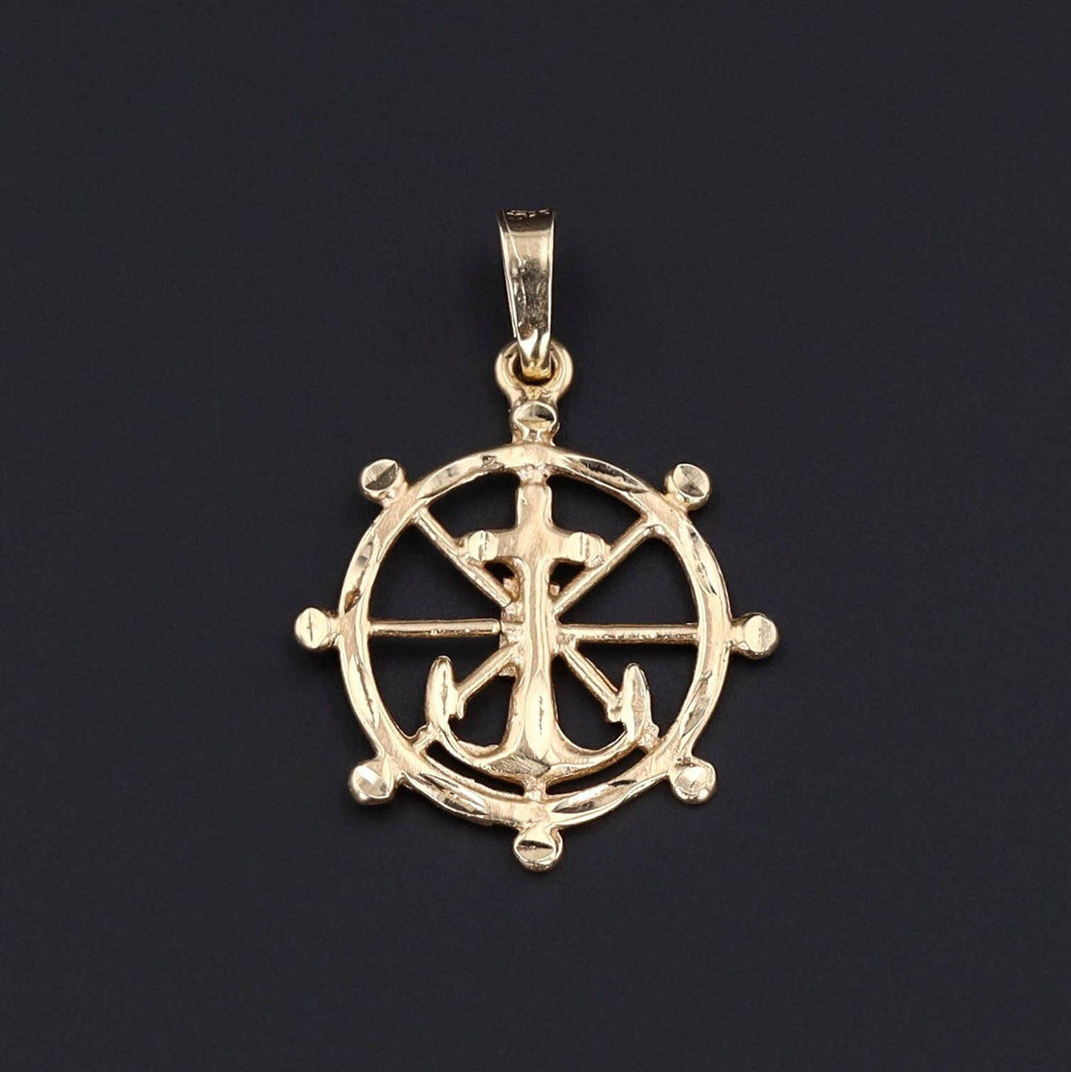 Vintage Anchor Pendant of 14k Gold - Trademark Antiques