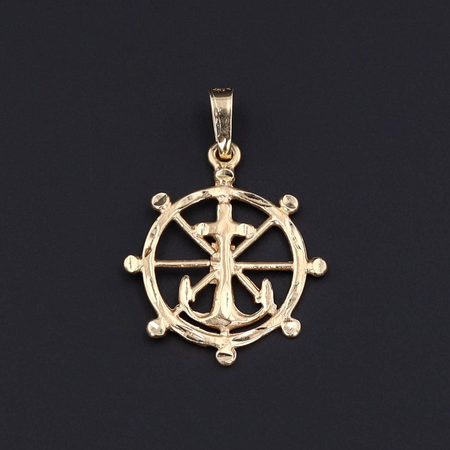 Vintage Anchor Pendant of 14k Gold - Trademark Antiques