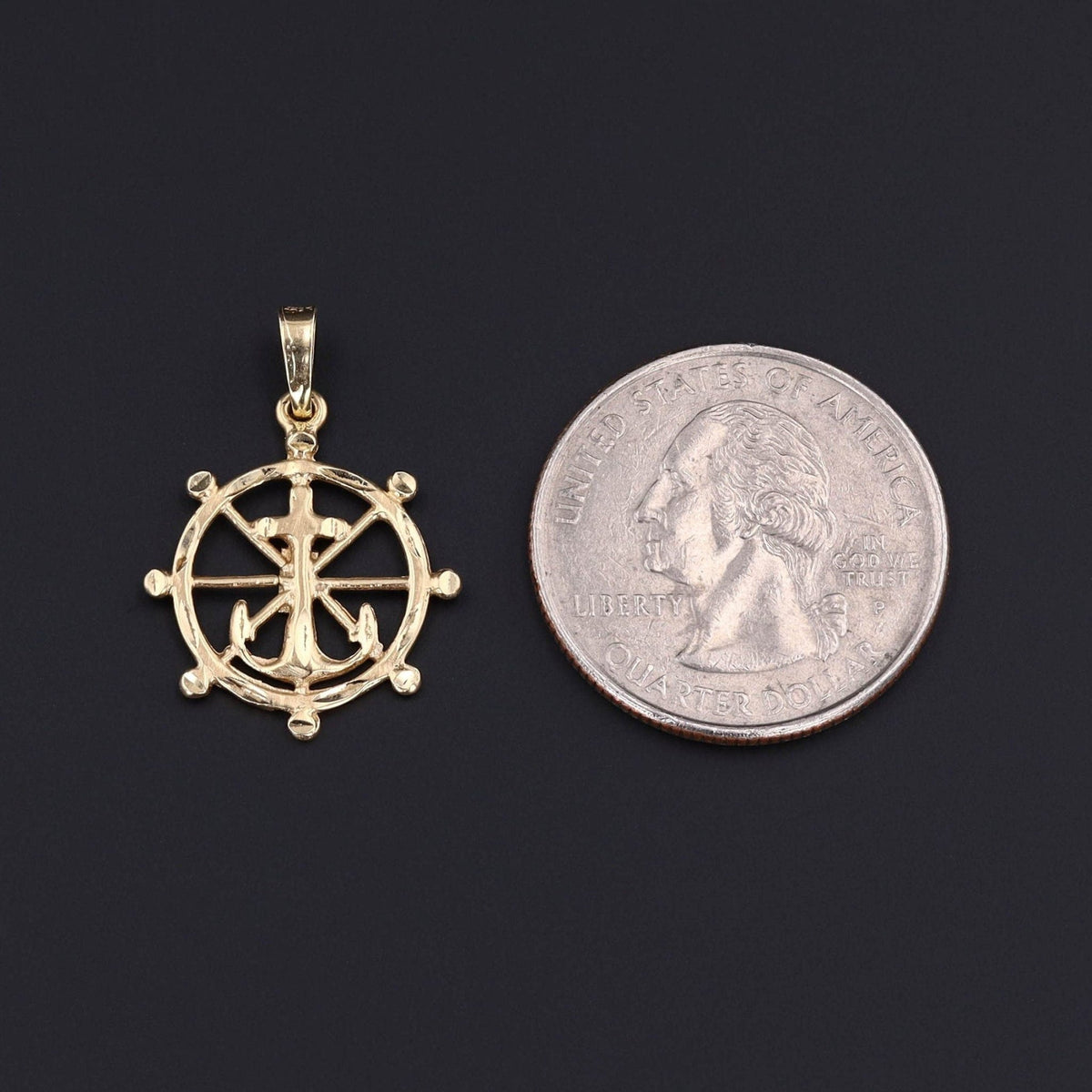 Vintage Anchor Pendant of 14k Gold - Trademark Antiques