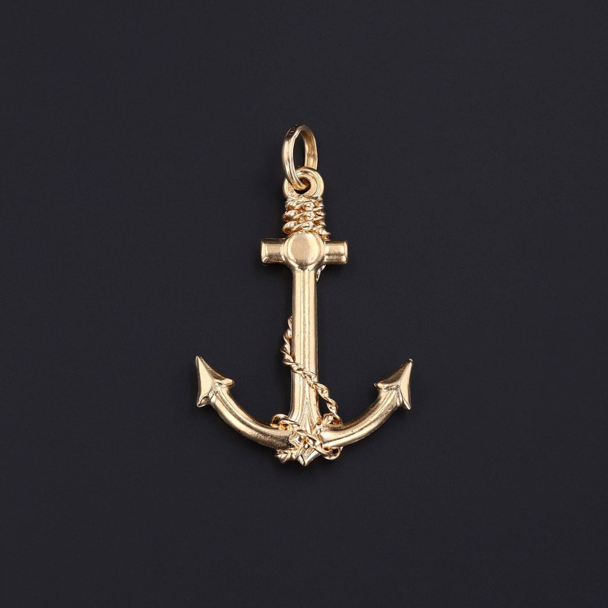 Vintage Anchor Pendant of 14k Gold - Trademark Antiques