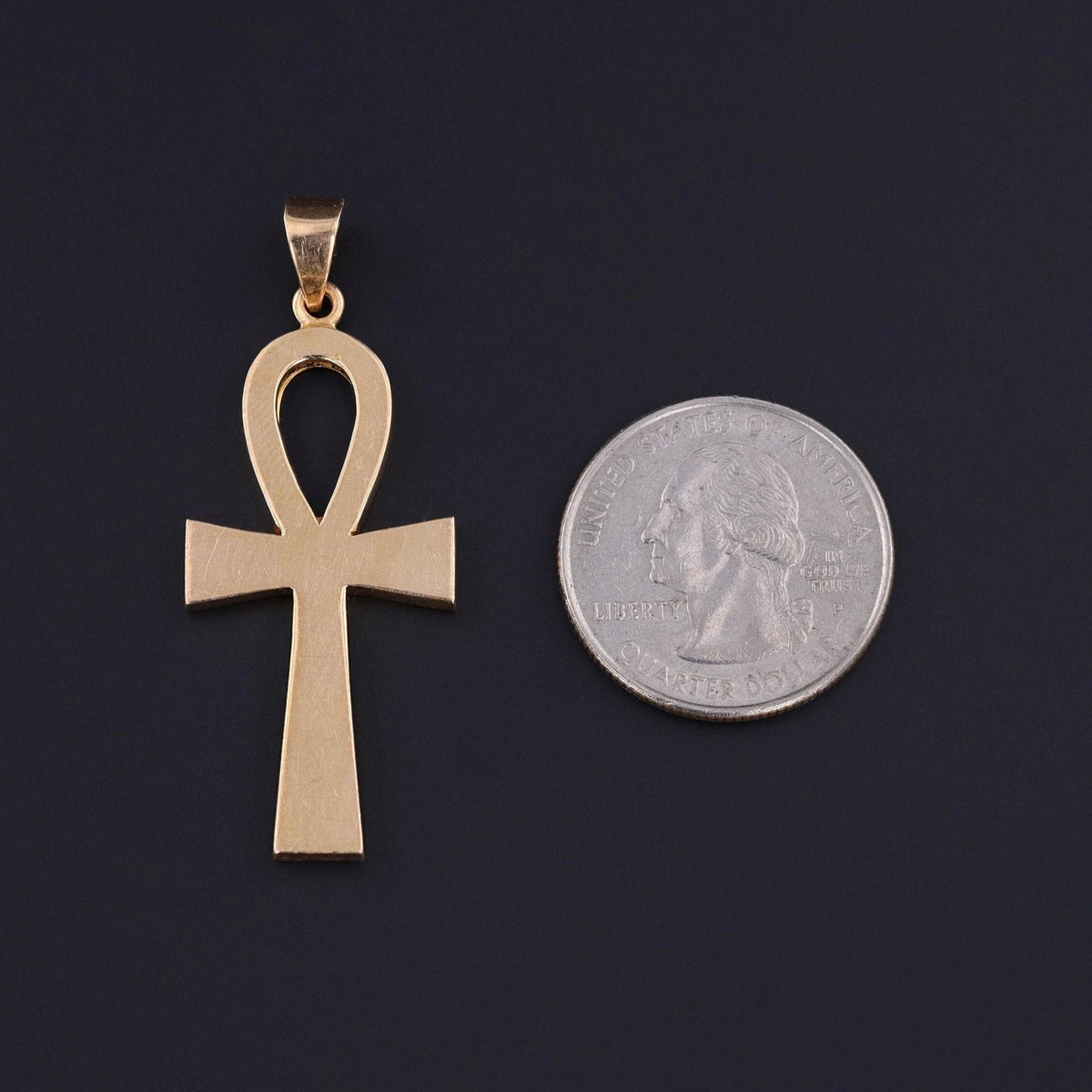 Vintage Ankh Pendant of 18k Gold - Trademark Antiques