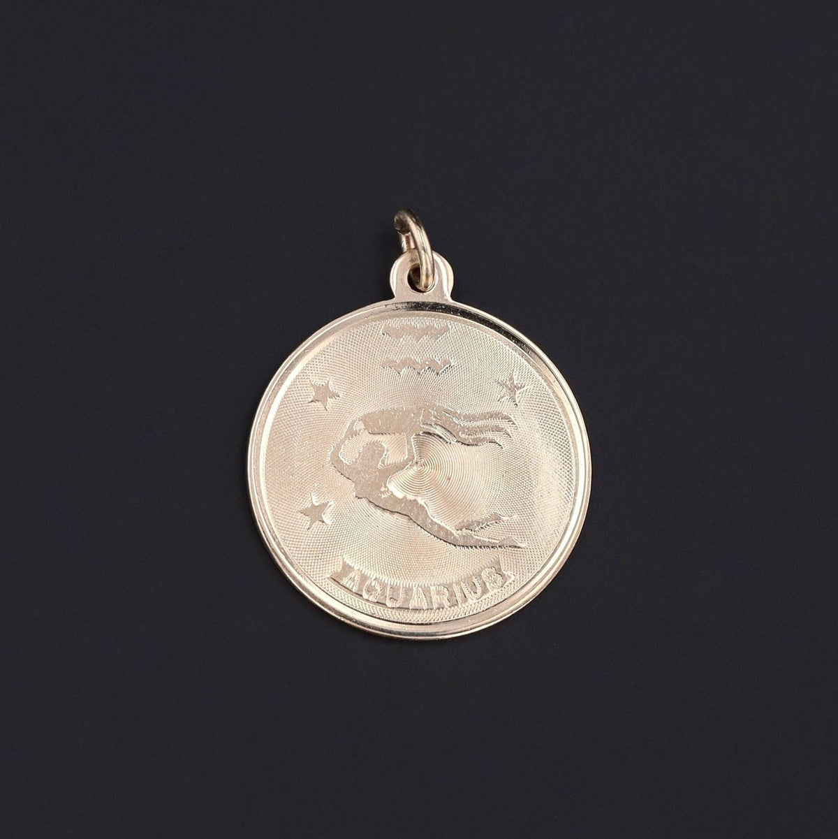 Vintage Aquarius Pendant of 14k Gold - Trademark Antiques