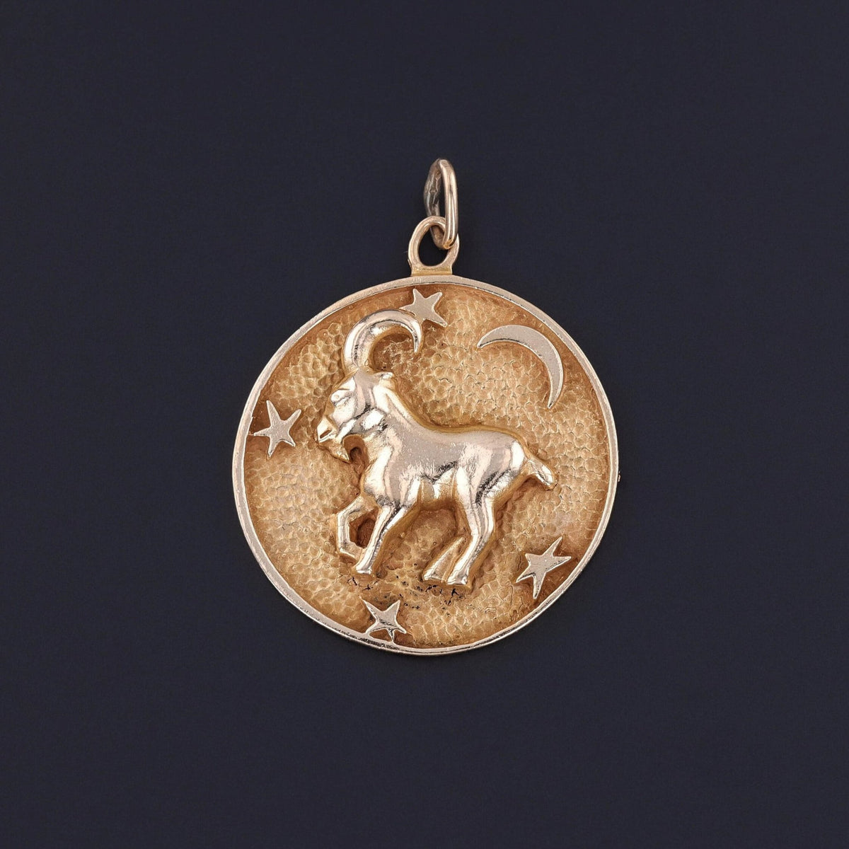 Vintage Aries Pendant of 14k Gold - Trademark Antiques
