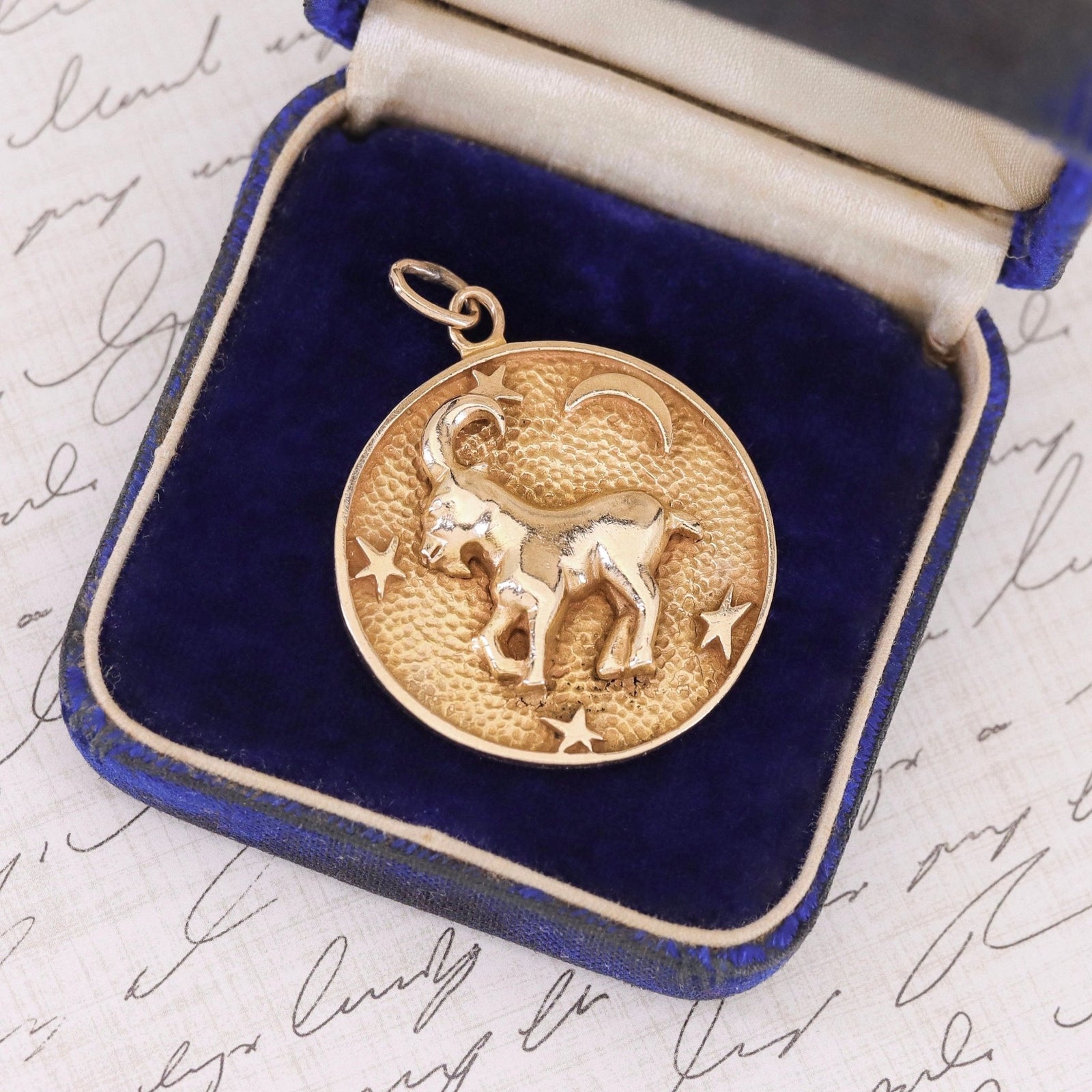 Vintage Aries Pendant of 14k Gold - Trademark Antiques