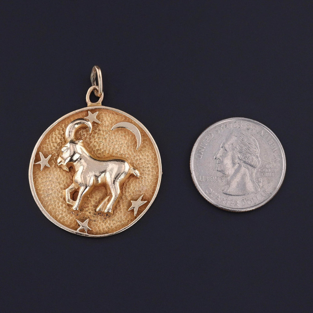 Vintage Aries Pendant of 14k Gold - Trademark Antiques