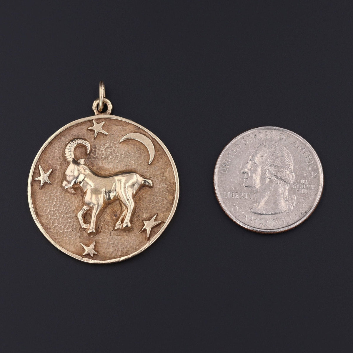 Vintage Aries Pendant | Zodiac Pendant - Trademark Antiques