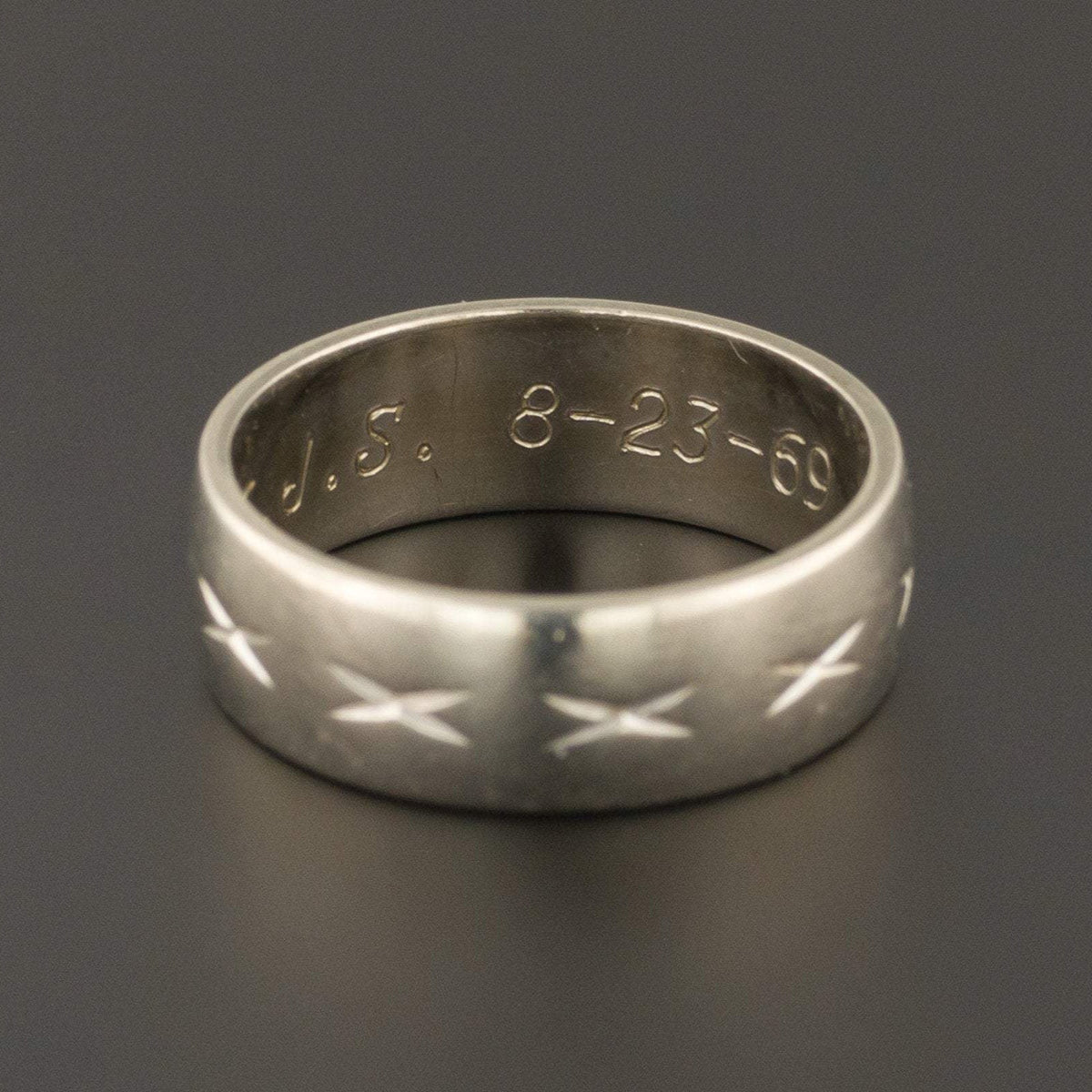 Vintage Art Deco 14k Gold Wedding Band | 14k Band - Trademark Antiques