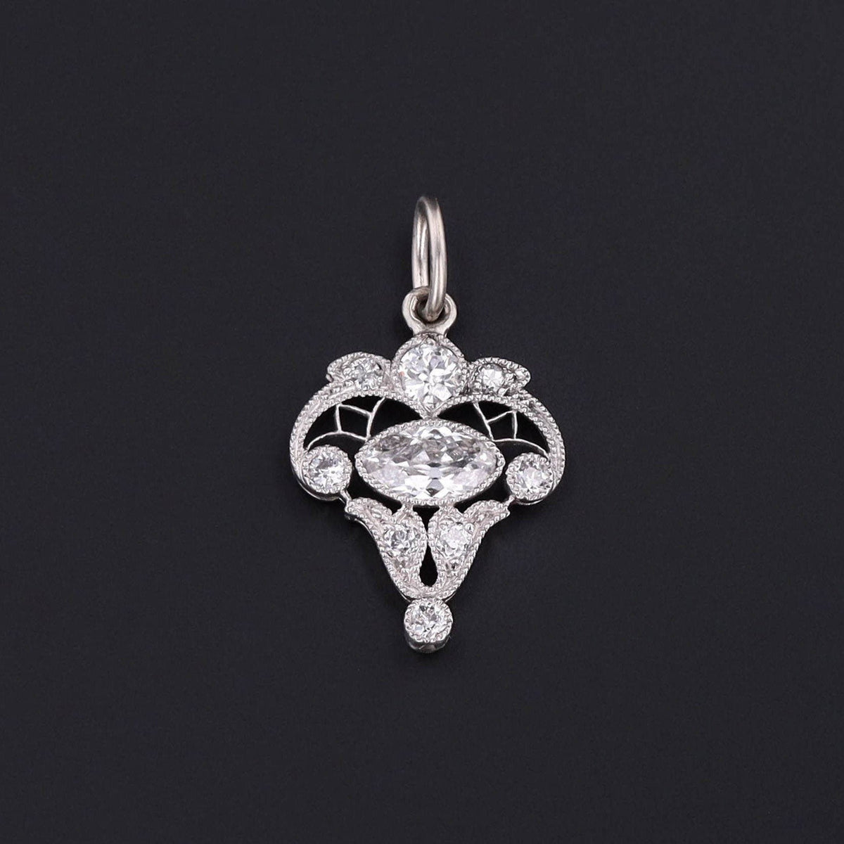Vintage Art Deco Diamond and Platinum Charm - Trademark Antiques