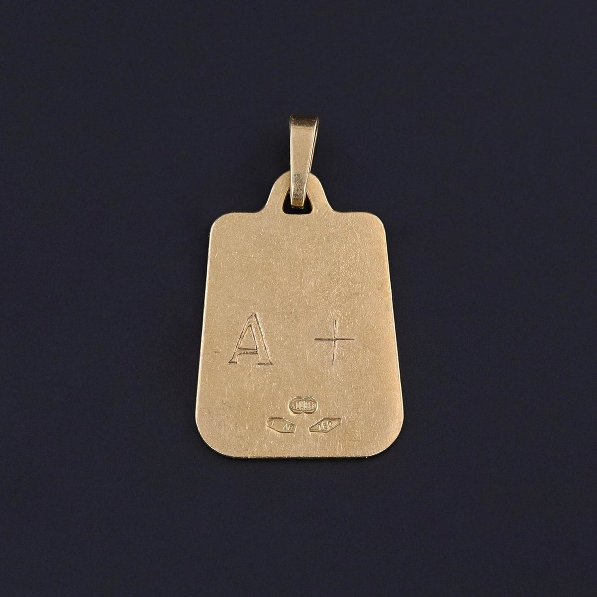 Vintage Baptism Pendant of 18k Gold - Trademark Antiques