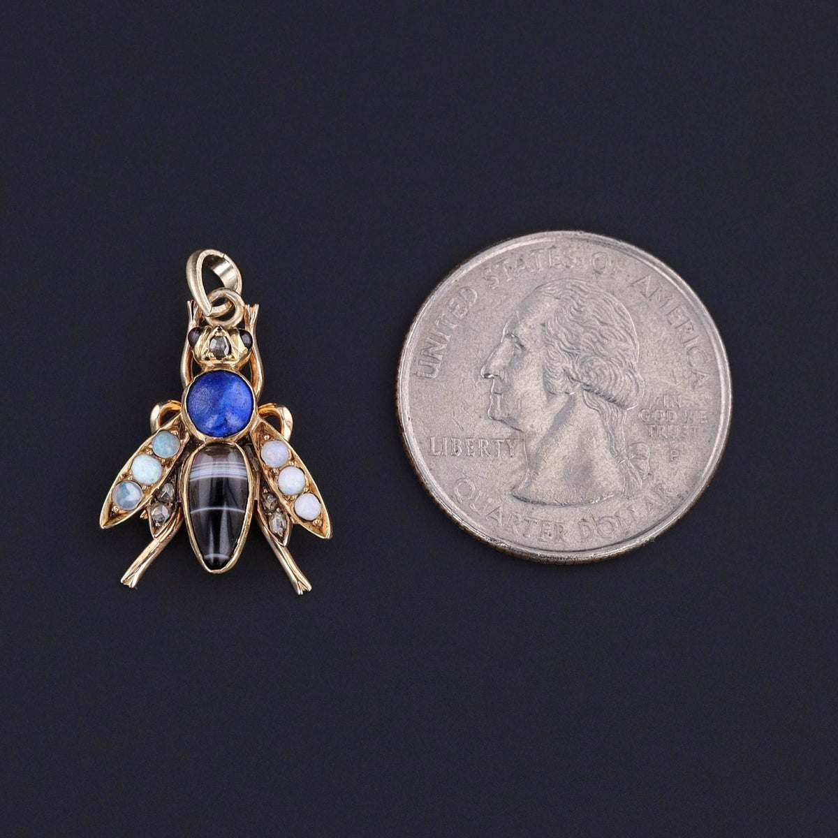 Vintage Bee Conversion Pendant of 15ct Gold - Trademark Antiques