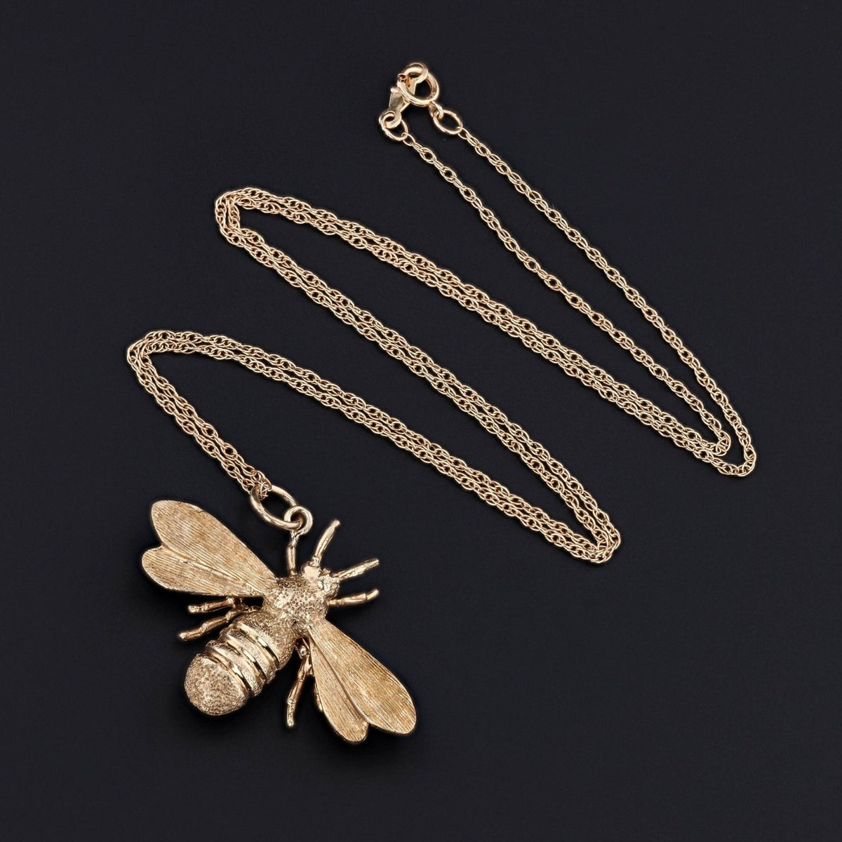 Vintage Bee Pendant of 14k Gold - Trademark Antiques