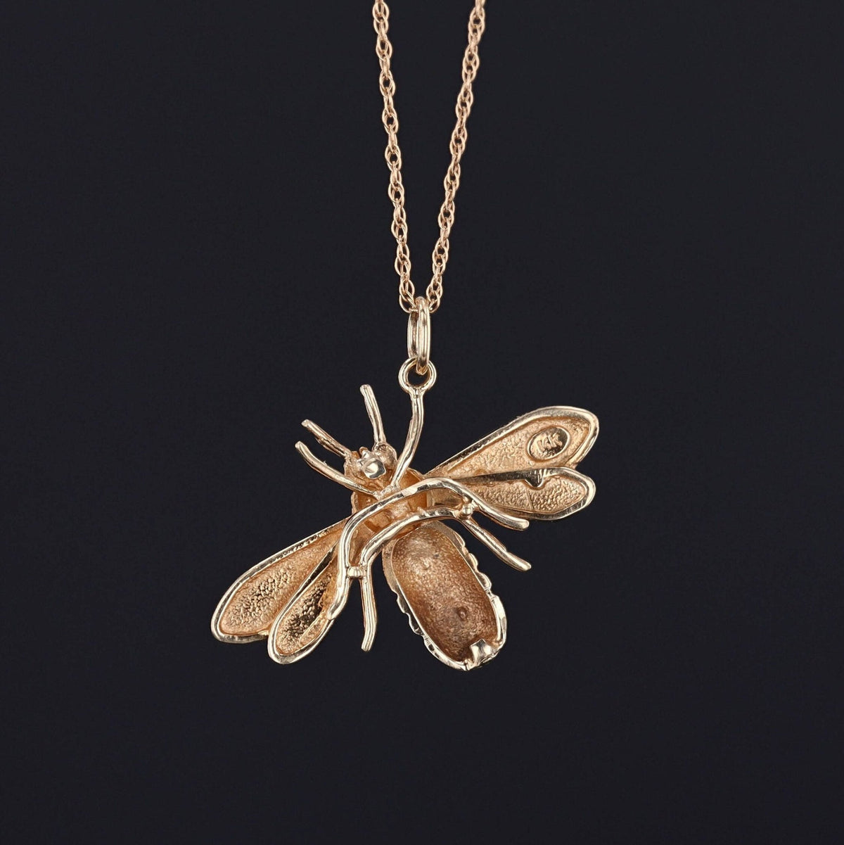 Vintage Bee Pendant of 14k Gold - Trademark Antiques