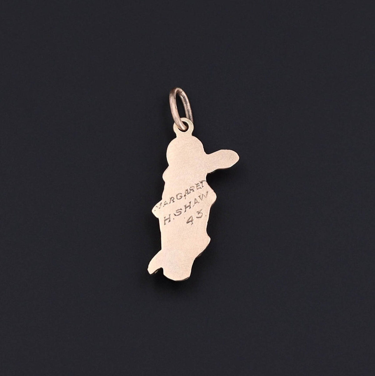 Vintage Bird Conversion Charm of 14k Gold - Trademark Antiques
