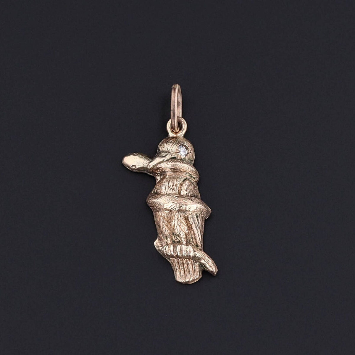 Vintage Bird Conversion Charm of 14k Gold - Trademark Antiques