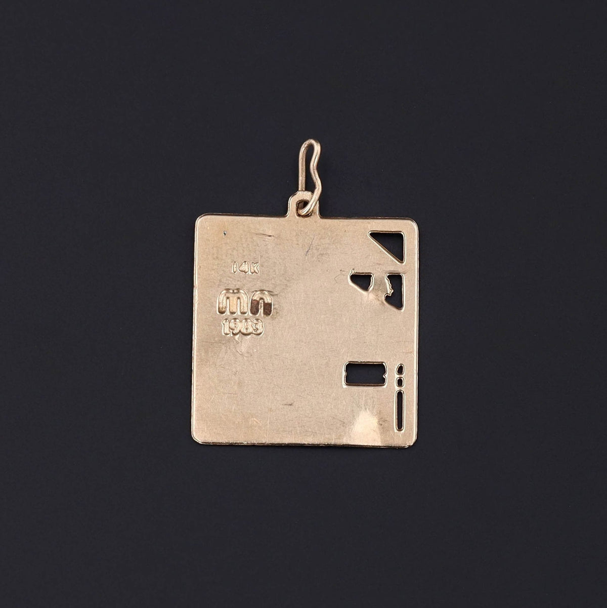 Vintage Bourbon Street Pendant of 14k Gold - Trademark Antiques