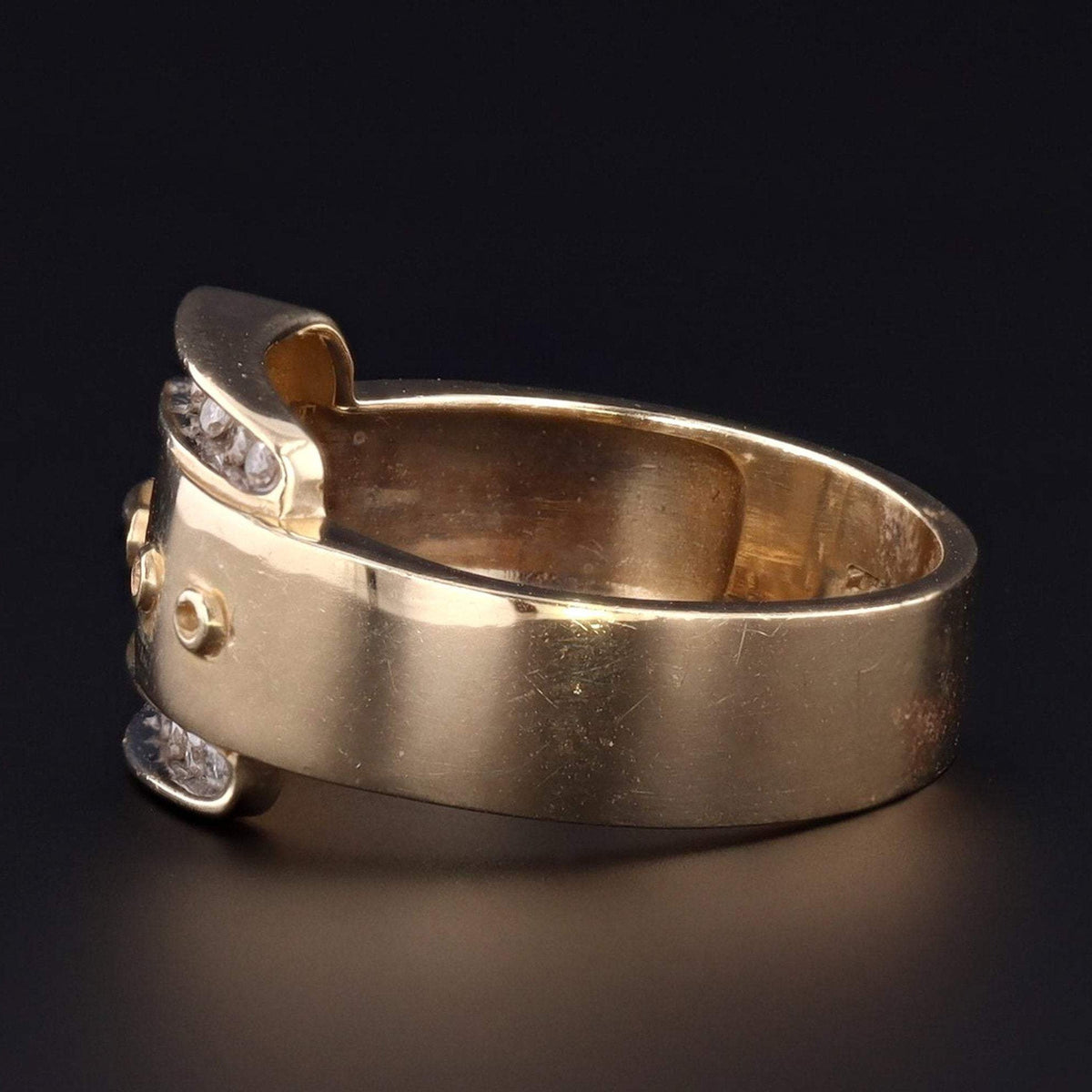 Vintage Buckle Ring | 10k Gold Buckle Ring - Trademark Antiques