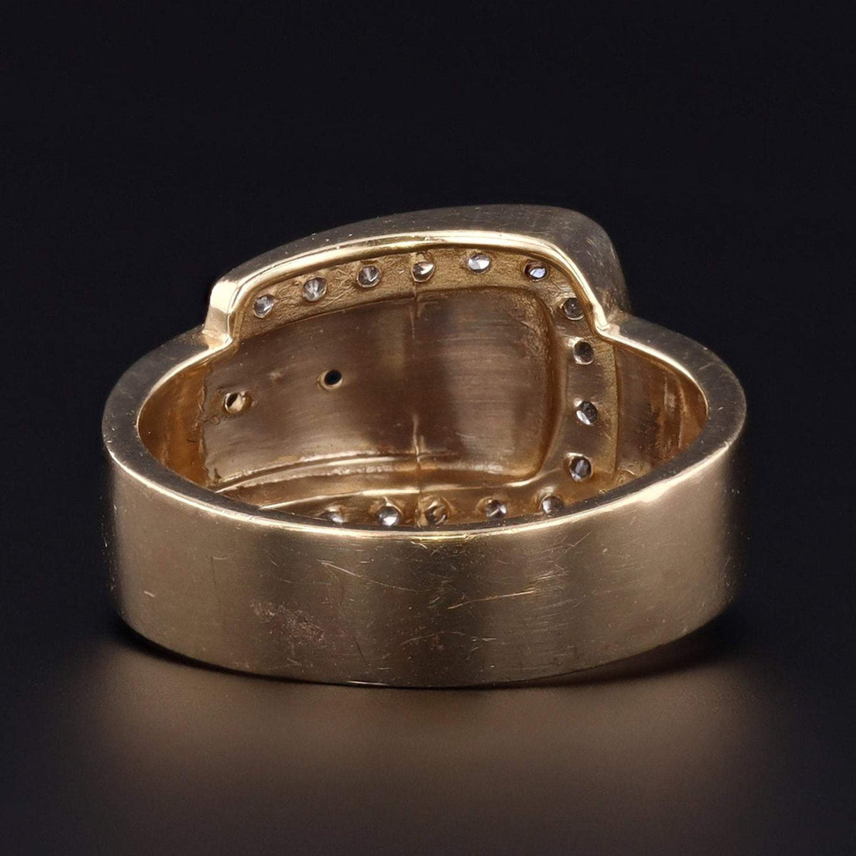 Vintage Buckle Ring | 10k Gold Buckle Ring - Trademark Antiques