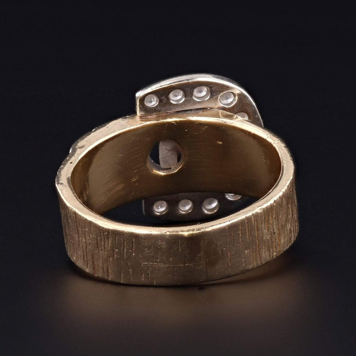 Vintage Buckle Ring | 14k Gold Buckle Ring - Trademark Antiques