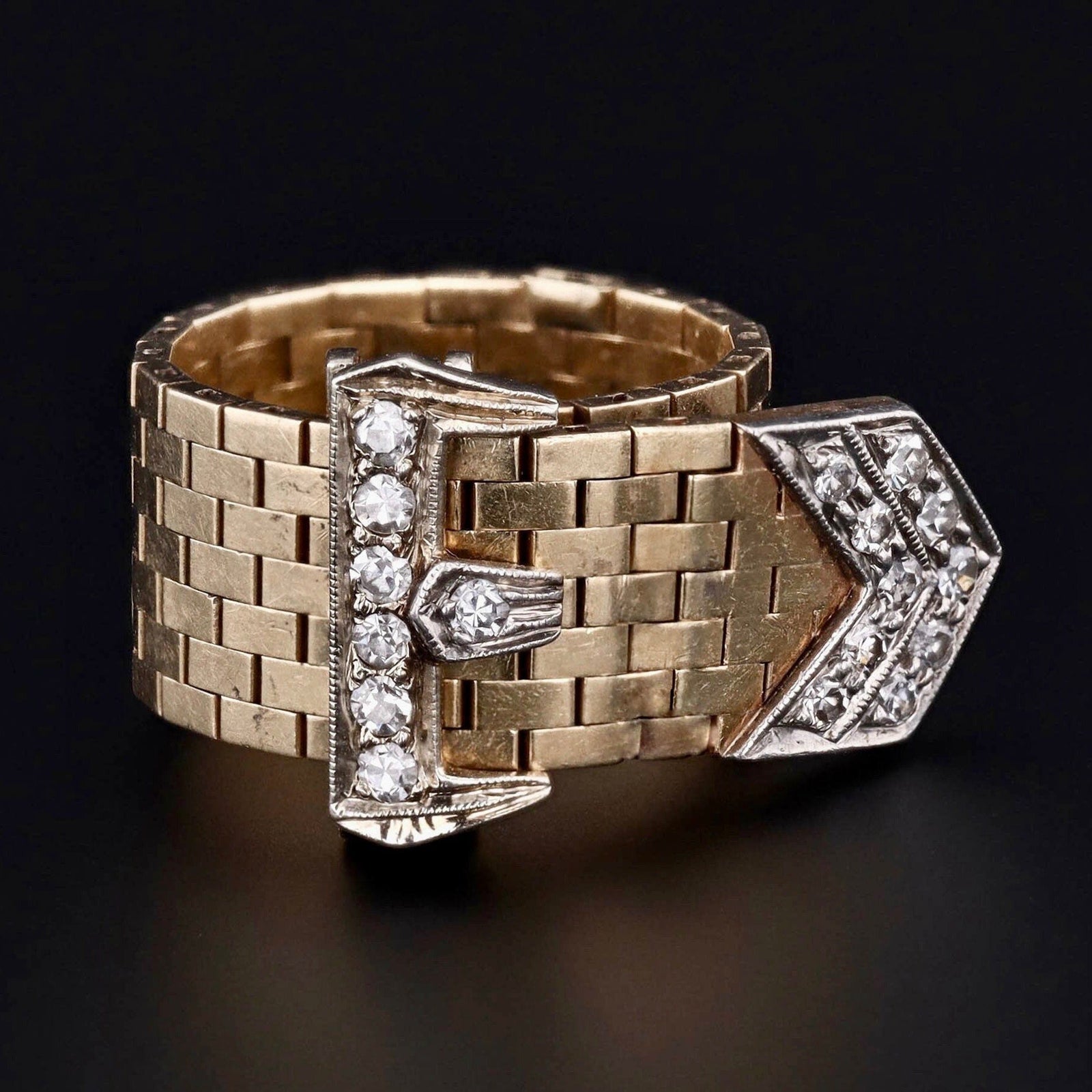 Vintage Buckle Ring | Belt Buckle Ring - Trademark Antiques
